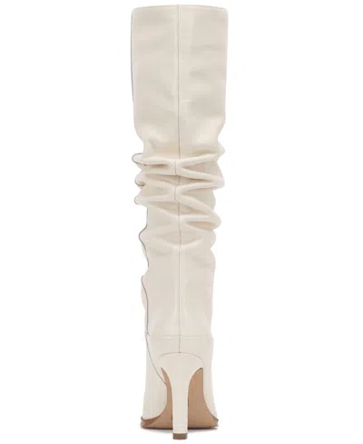 Vince Camuto Womens Sorina Slouchy Knee High Dress Boots Regular Wide Calf In White