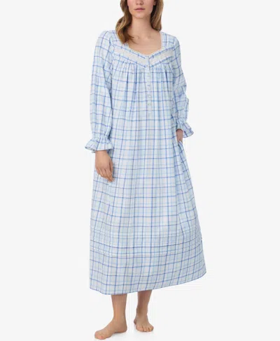 Eileen West Women's Long Sleeve Ballet Nightgown In Blue