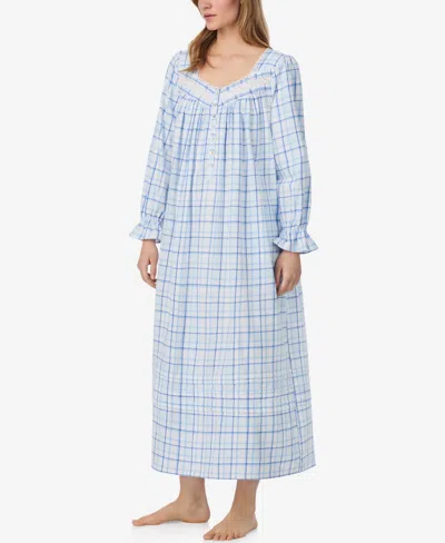 Eileen West Women's Long Sleeve Ballet Nightgown In Blue