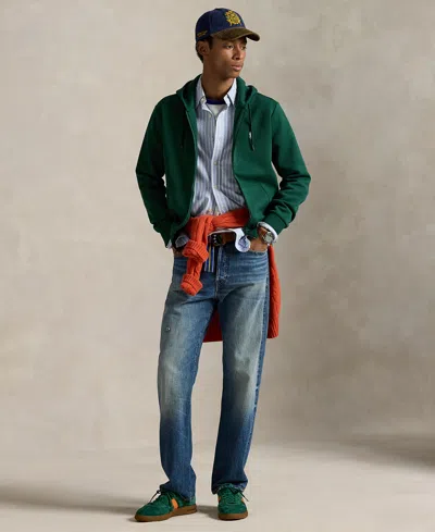 Polo Ralph Lauren Men's Double-knit Full-zip Hoodie In Green