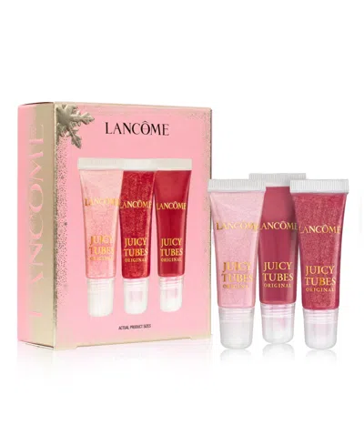 Lancôme Mini Juicy Tubes Lip Gloss Trio Gift Set 0.33 Oz/9.8 ml In Pink
