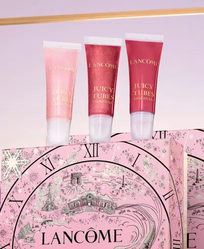 Lancôme Mini Juicy Tubes Lip Gloss Trio Gift Set 0.33 Oz/9.8 ml In Pink