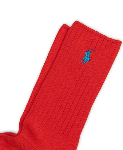 Polo Ralph Lauren Basic Crew Sock In Red, Women's At Urban Outfitters In Red