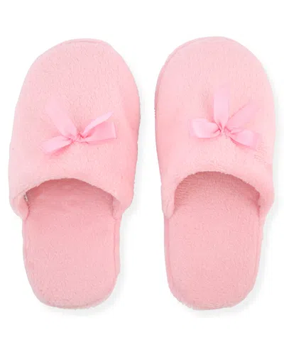 Max & Olivia Little And Big Girls 2-piece Flannel Fleece Robe Set In Pink