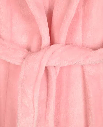 Max & Olivia Little And Big Girls 2-piece Flannel Fleece Robe Set In Pink