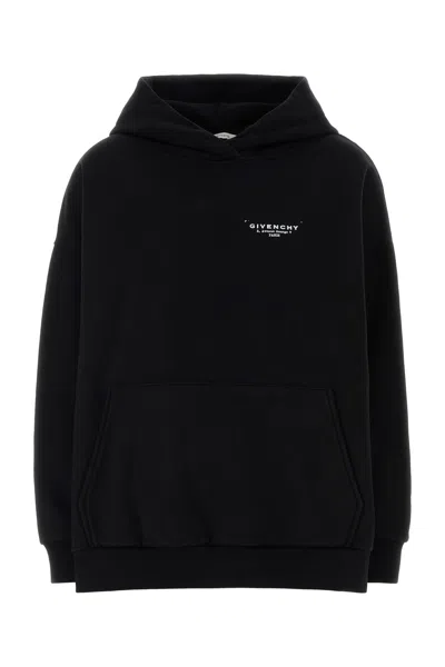 Givenchy Oversized Hooded Sweatshirt Kangaroo Pocket In Black