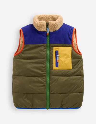 Boden Borg Lined Gilet-woodland Green Male  In Multi