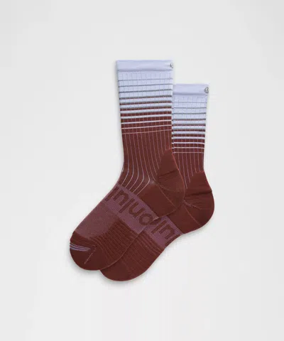 Lululemon Unisex Power Stride Crew Socks Reflective Grid