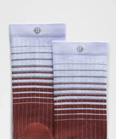 Lululemon Unisex Power Stride Crew Socks Reflective Grid