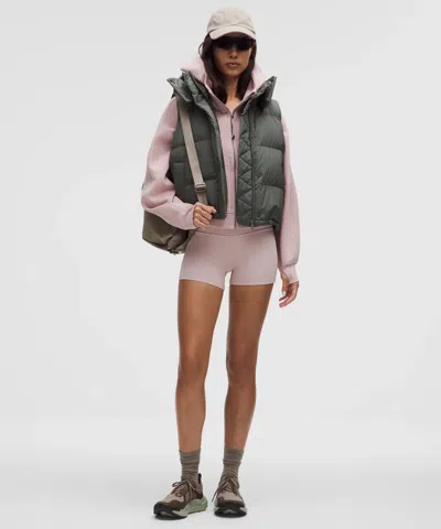 Lululemon Wunder Puff 600-down-fill Cropped Vest In Green