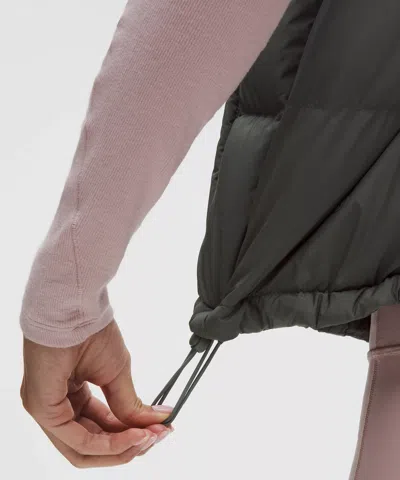 Lululemon Wunder Puff 600-down-fill Cropped Vest In Green