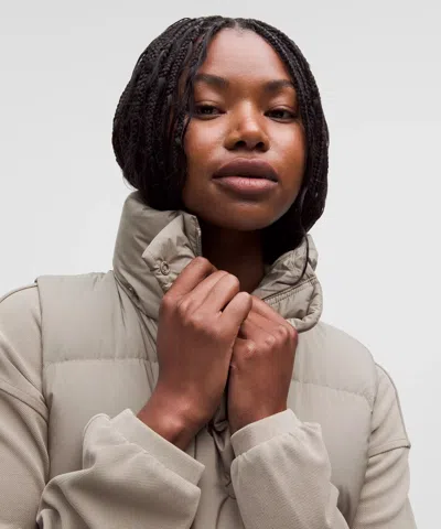 Lululemon Wunder Puff 600-down-fill Mid-length Vest In Neutral