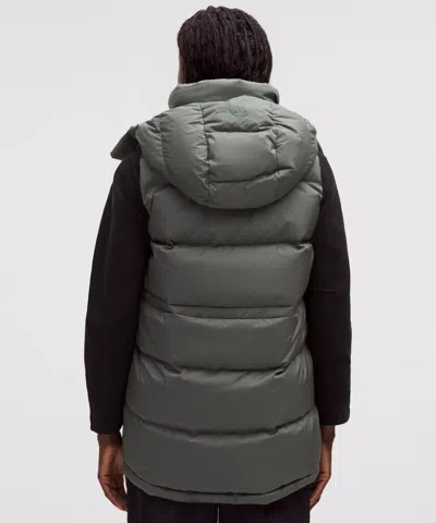 Lululemon Wunder Puff 600-down-fill Mid-length Vest In Gray