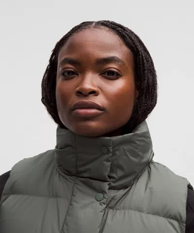 Lululemon Wunder Puff 600-down-fill Mid-length Vest In Gray