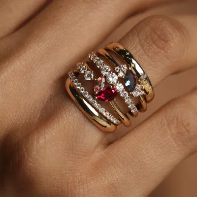 Astrid &amp; Miyu Lab Diamond Concealed Cosmic Ring