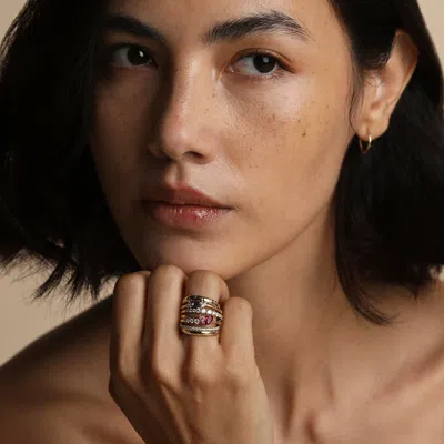 Astrid &amp; Miyu Lab Diamond Concealed Cosmic Ring