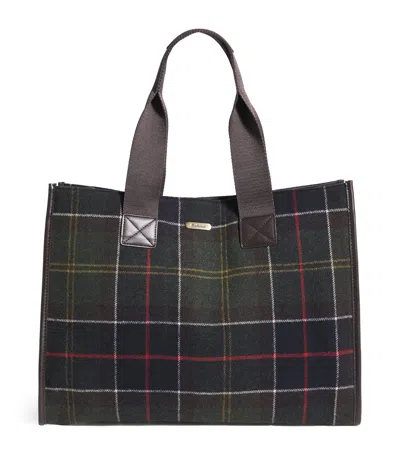 Barbour Turnberry Tote Bag In Wool Blend With Check Pattern