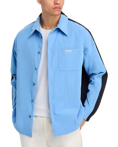 Marni Color Block Boxy Fit Padded Shirt Jacket In Multi