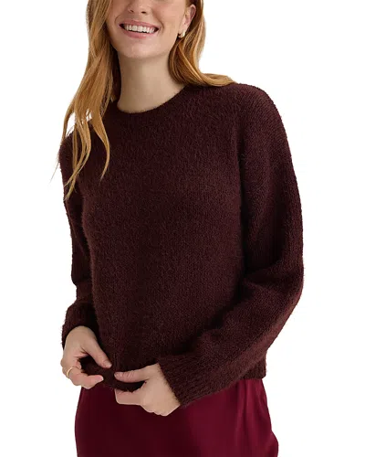 Bella Dahl Drop Shoulder Sweater In Pinot Noir In Burgundy