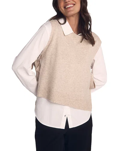 Bella Dahl Wool Cashmere Side Tie Vest In Multi