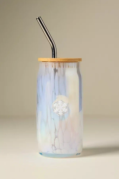 Anthropologie The Festive Confetti Icon Juice Glass Tumbler With Lid In Multi