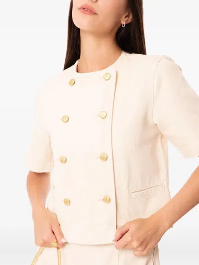 Ulla Johnson The Serge Short Sleeve Jacket In Birch In Neutral