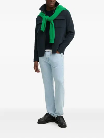 American Vintage Waffle-knit Crew-neck Jumper In Black