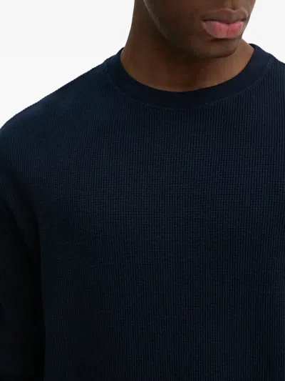 American Vintage Waffle-knit Crew-neck Jumper In Black