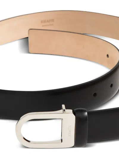 Khaite Leather Belt In Black