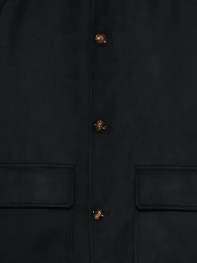 Kired Polyester Viscose Cusna Coat In Blue