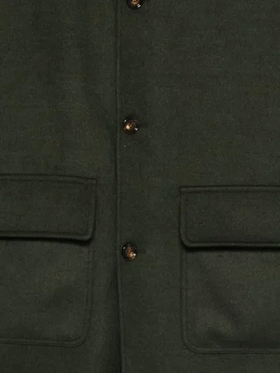 Kired Polyester Viscose Cusna Coat In Green