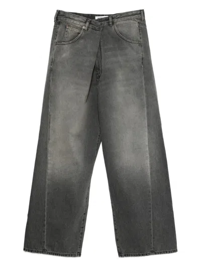 Darkpark Wrap-effect Jeans In Gray