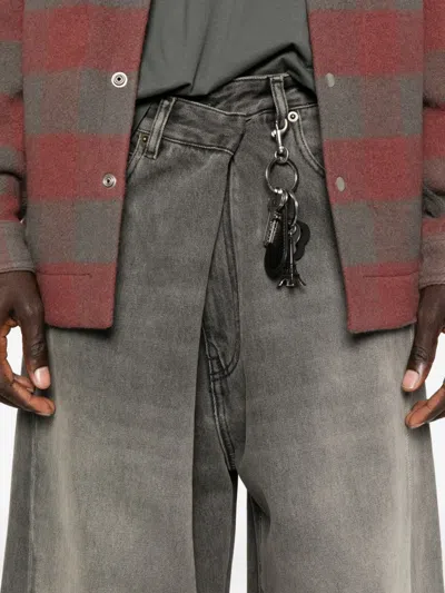 Darkpark Wrap-effect Jeans In Gray