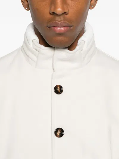 Kired Button-fastening Bomber Jacket In White