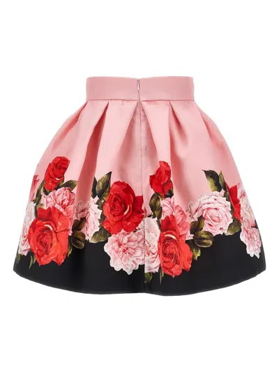 玫瑰印花半身裙