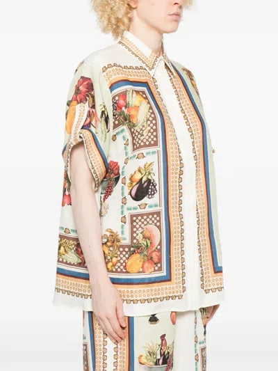 Alemais Mercado Fruit-print Short-sleeve Shirt In Multi