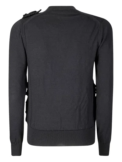 Comme Des Garçons Embellished Sweater In Black