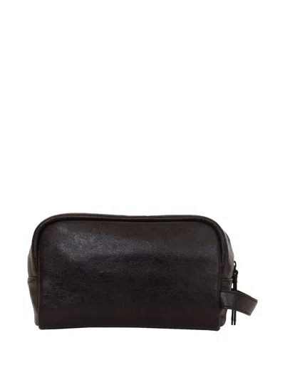Just Cavalli Logo-embossed Wash Bag In Black
