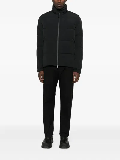 Duno Quilted Zip-front Jacket In Black