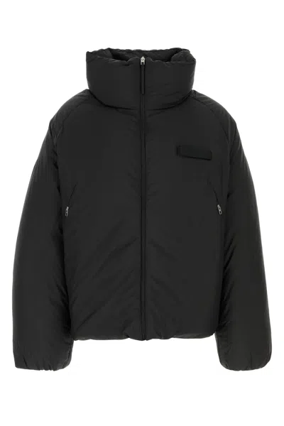Jacquemus Quilted Jacket With High Collar And Pockets In Black