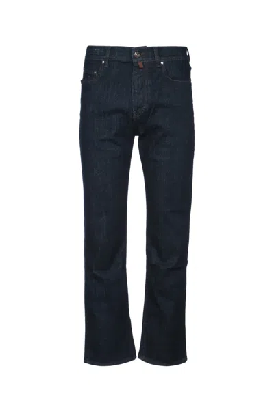 Jacob Cohen Five-pocket Denim Trousers Featuring Belt Loops In Blue