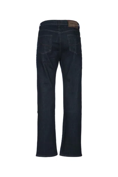 Jacob Cohen Five-pocket Denim Trousers Featuring Belt Loops In Blue