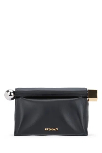 Jacquemus Womens Black La Pochette Rond Carre Clutch Bag In Black