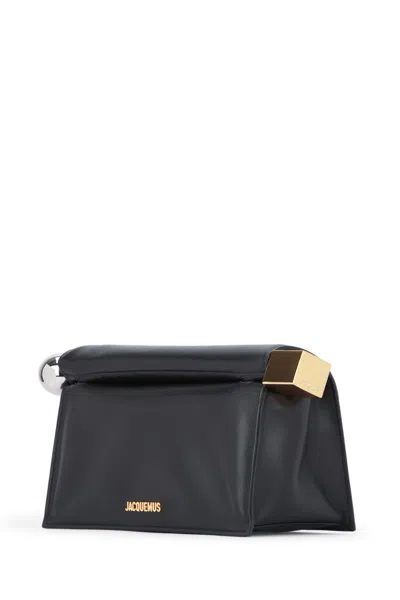 Jacquemus Womens Black La Pochette Rond Carre Clutch Bag In Black