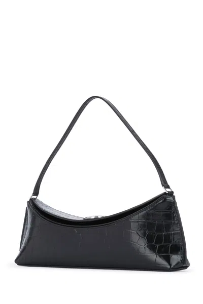 Jacquemus Le Calisson Crocodile-effect Leather Shoulder Bag In Black