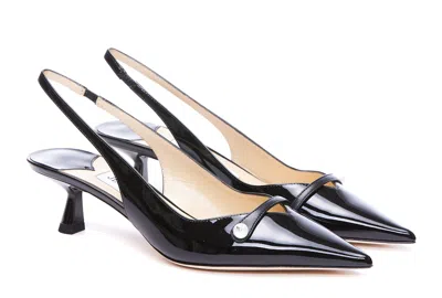 Jimmy Choo Amita Patent Leather Pumps In Black