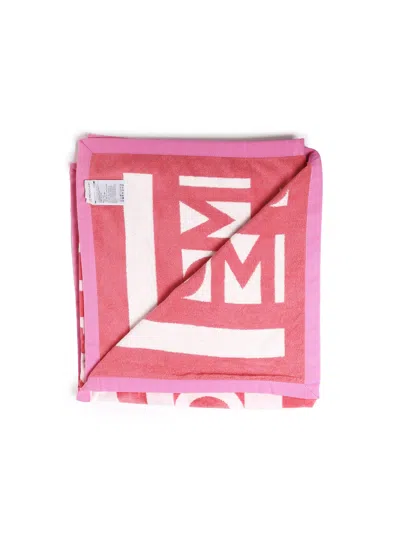 Moncler Beach Towel In Cotton In Red