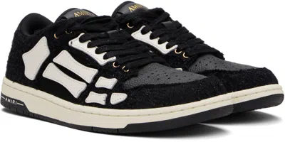 Amiri Low-top Sneakers With Textured Panels In Black