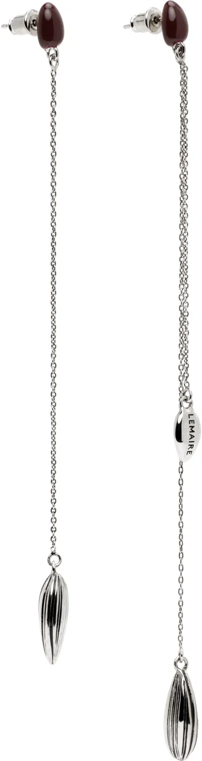 Lemaire Asymmetric Girasol Earrings In Silver