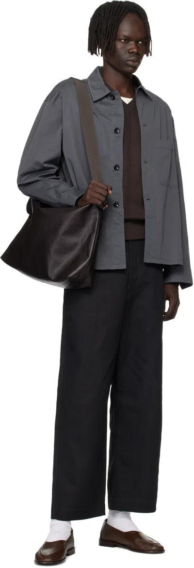 Lemaire Rectangular Shoulder Bag In Black